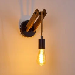 Hofstein Aarhus Wandleuchte Schwarz, Holz dunkel, 1-flammig 36 Hofstein Aarhus Wandleuchte Schwarz, Holz dunkel, 1-flammig -Wandleuchten Verkauf aarhus wandleuchte h3315170 12