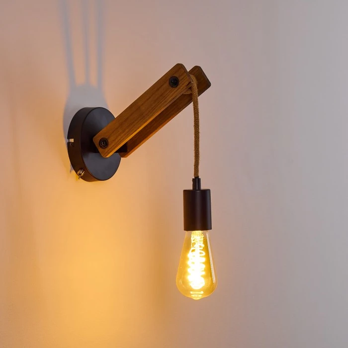 Hofstein Aarhus Wandleuchte Schwarz, Holz dunkel, 1-flammig 19 Hofstein Aarhus Wandleuchte Schwarz, Holz dunkel, 1-flammig - Image 19