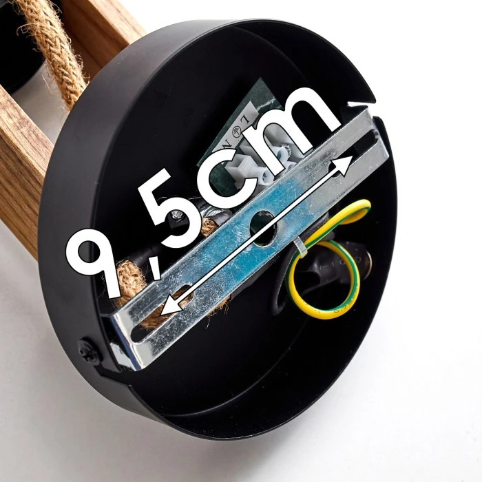 Hofstein Aarhus Wandleuchte Schwarz, Holz dunkel, 1-flammig 24 Hofstein Aarhus Wandleuchte Schwarz, Holz dunkel, 1-flammig - Image 24