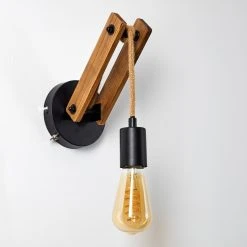 Hofstein Aarhus Wandleuchte Schwarz, Holz dunkel, 1-flammig 28 Hofstein Aarhus Wandleuchte Schwarz, Holz dunkel, 1-flammig -Wandleuchten Verkauf aarhus wandleuchte h3315170 4