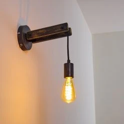 Hofstein Aarhus Wandleuchte Schwarz, Grau, 1-flammig -Wandleuchten Verkauf aarhus wandleuchte h3315194 3