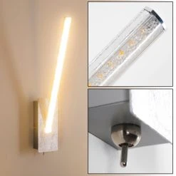 Hofstein Abisko Wandleuchte LED Silber, 1-flammig