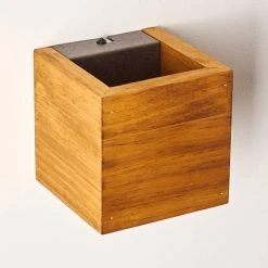 Hofstein Adak Wandleuchte LED Holz dunkel, 1-flammig -Wandleuchten Verkauf adak wandleuchte h3308295 5