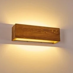 Hofstein Adak Wandleuchte LED Holz dunkel, 1-flammig -Wandleuchten Verkauf adak wandleuchte h3308318 13