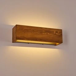 Hofstein Adak Wandleuchte LED Holz dunkel, 1-flammig -Wandleuchten Verkauf adak wandleuchte h3308318 14