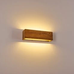 Hofstein Adak Wandleuchte LED Holz dunkel, 1-flammig -Wandleuchten Verkauf adak wandleuchte h3308318 16
