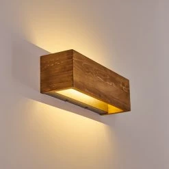 Hofstein Adak Wandleuchte LED Holz dunkel, 1-flammig -Wandleuchten Verkauf adak wandleuchte h3308318 17