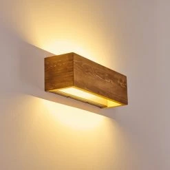 Hofstein Adak Wandleuchte LED Holz dunkel, 1-flammig -Wandleuchten Verkauf adak wandleuchte h3308318 2