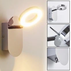 Hofstein Adel Wandspot LED Chrom, 1-flammig