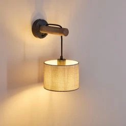 Hofstein Adelboden Wandleuchte Schwarz, Holz dunkel, 1-flammig -Wandleuchten Verkauf adelboden wandleuchte h3328286 11