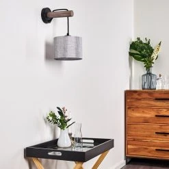 Hofstein Adelboden Wandleuchte Schwarz, Holz dunkel, 1-flammig -Wandleuchten Verkauf adelboden wandleuchte h3328286 15