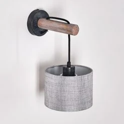 Hofstein Adelboden Wandleuchte Schwarz, Holz dunkel, 1-flammig -Wandleuchten Verkauf adelboden wandleuchte h3328286 5