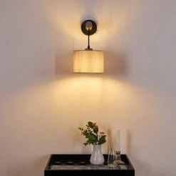 Hofstein Adelboden Wandleuchte Schwarz, Holz dunkel, 1-flammig -Wandleuchten Verkauf adelboden wandleuchte h3328286 7