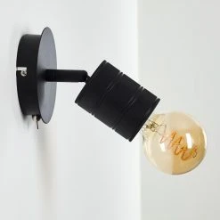 Hofstein Ajaccio Wandleuchte Schwarz, 1-flammig -Wandleuchten Verkauf ajaccio wandleuchte h3324424 8