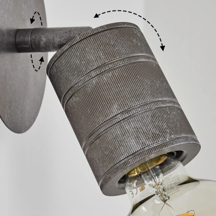 Hofstein Ajaccio Wandleuchte Nickel-Matt, 1-flammig 6 Hofstein Ajaccio Wandleuchte Nickel-Matt, 1-flammig - Image 6