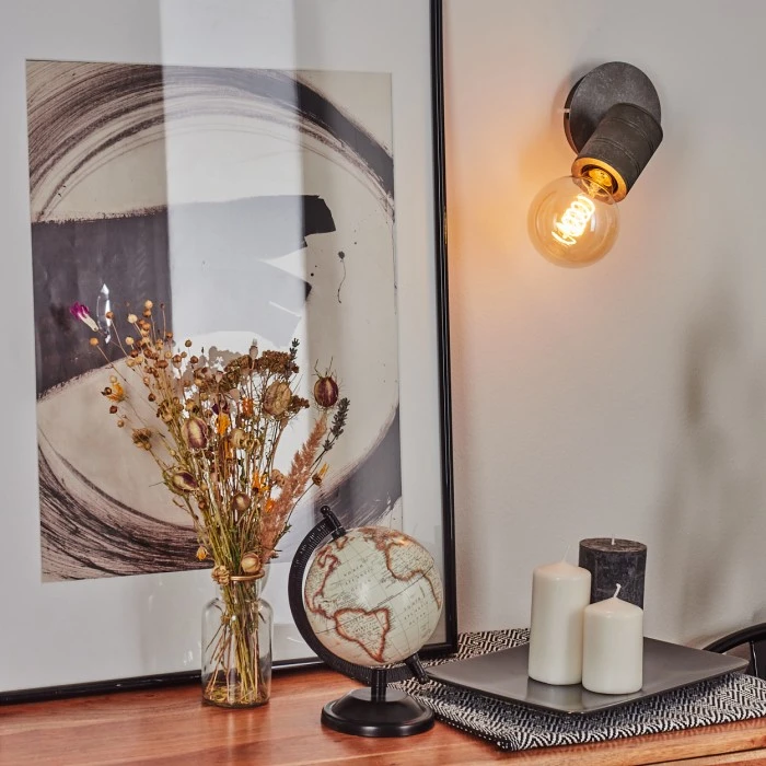 Hofstein Ajaccio Wandleuchte Nickel-Matt, 1-flammig 9 Hofstein Ajaccio Wandleuchte Nickel-Matt, 1-flammig - Image 9