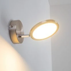 Hofstein Alberton Wandleuchte LED Hellbraun, 1-flammig -Wandleuchten Verkauf alberton wandleuchte h3009000 12