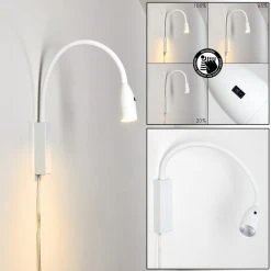 Hofstein Alsea Bettleuchte LED Weiß, 1-flammig, Bewegungsmelder