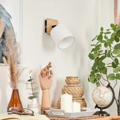 Hofstein Alsen Wandleuchte Schwarz, Holz hell, 1-flammig -Wandleuchten Verkauf alsen wandleuchte h3581131 11