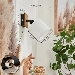 Hofstein Alsen Wandleuchte Schwarz, Holz dunkel, 1-flammig 15 Hofstein Alsen Wandleuchte Schwarz, Holz dunkel, 1-flammig -Wandleuchten Verkauf alsen wandleuchte h3581179 3