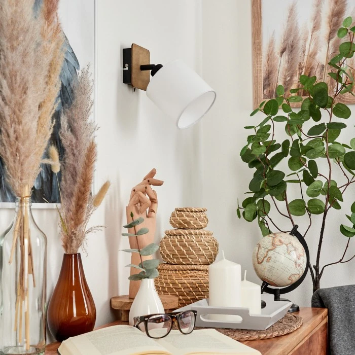 Hofstein Alsen Wandleuchte Schwarz, Holz dunkel, 1-flammig 10 Hofstein Alsen Wandleuchte Schwarz, Holz dunkel, 1-flammig - Image 10