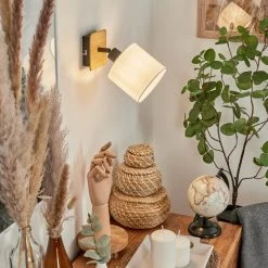 Hofstein Alsen Wandleuchte Schwarz, Naturfarben, 1-flammig -Wandleuchten Verkauf alsen wandleuchte h3581216 8