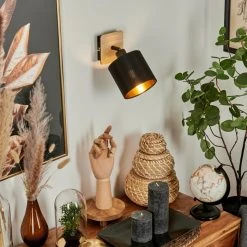 Hofstein Alsen Wandleuchte Schwarz, Holz hell, 1-flammig 18 Hofstein Alsen Wandleuchte Schwarz, Holz hell, 1-flammig -Wandleuchten Verkauf alsen wandleuchte h3581254 6