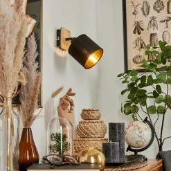 Hofstein Alsen Wandleuchte Schwarz, Holz hell, 1-flammig 20 Hofstein Alsen Wandleuchte Schwarz, Holz hell, 1-flammig -Wandleuchten Verkauf alsen wandleuchte h3581254 8