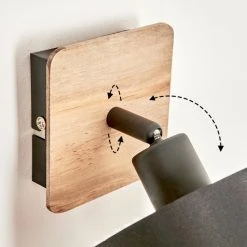 Hofstein Alsen Wandleuchte Schwarz, Holz dunkel, 1-flammig -Wandleuchten Verkauf alsen wandleuchte h3581292 5