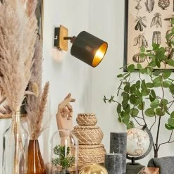 Hofstein Alsen Wandleuchte Schwarz, Naturfarben, 1-flammig -Wandleuchten Verkauf alsen wandleuchte h3581339 10