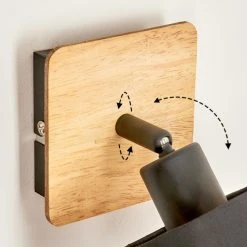 Hofstein Alsen Wandleuchte Schwarz, Naturfarben, 1-flammig -Wandleuchten Verkauf alsen wandleuchte h3581339 5