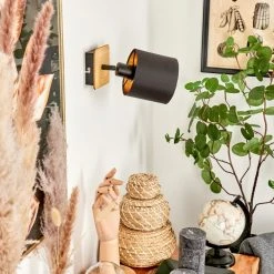 Hofstein Alsen Wandleuchte Schwarz, Naturfarben, 1-flammig -Wandleuchten Verkauf alsen wandleuchte h3581339 9