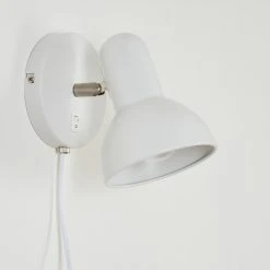 Hofstein Ambousi Wandleuchte Chrom, Weiß, 1-flammig -Wandleuchten Verkauf ambousi wandleuchte h3409527 7