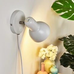 Hofstein Ambousi Wandleuchte Chrom, Weiß, 1-flammig -Wandleuchten Verkauf ambousi wandleuchte h3409527 8