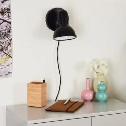 Hofstein Ambousi Wandleuchte Chrom, Schwarz, 1-flammig -Wandleuchten Verkauf ambousi wandleuchte h3409541 1