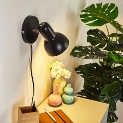 Hofstein Ambousi Wandleuchte Chrom, Schwarz, 1-flammig -Wandleuchten Verkauf ambousi wandleuchte h3409541 6