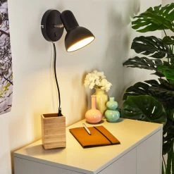 Hofstein Ambousi Wandleuchte Chrom, Schwarz, 1-flammig -Wandleuchten Verkauf ambousi wandleuchte h3409541 9