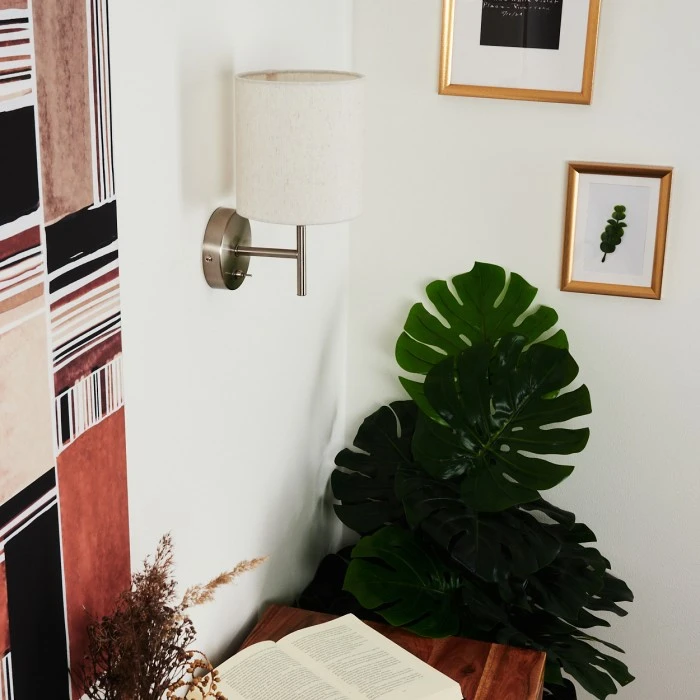 Hofstein Antillo Wandleuchte Nickel-Matt, 1-flammig 12 Hofstein Antillo Wandleuchte Nickel-Matt, 1-flammig - Image 12