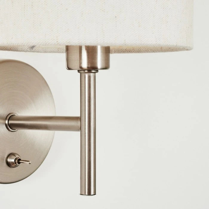 Hofstein Antillo Wandleuchte Nickel-Matt, 1-flammig 3 Hofstein Antillo Wandleuchte Nickel-Matt, 1-flammig - Image 3