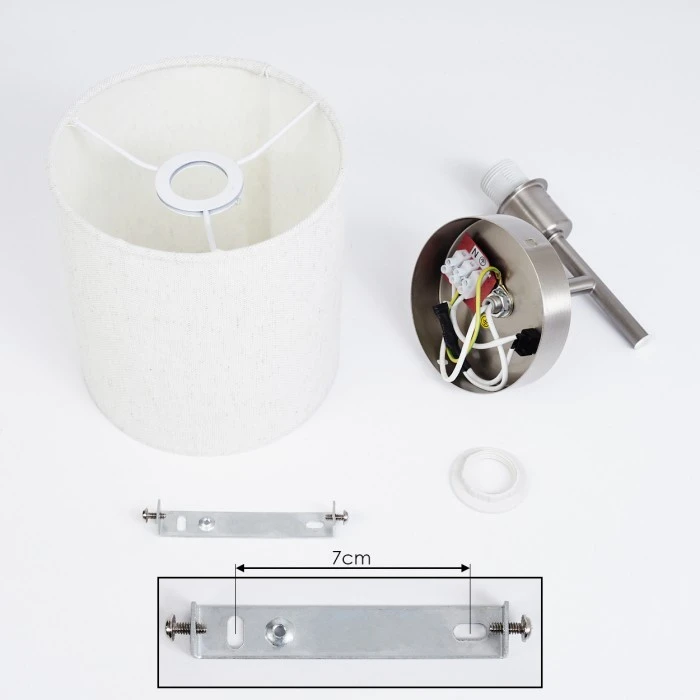 Hofstein Antillo Wandleuchte Nickel-Matt, 1-flammig 5 Hofstein Antillo Wandleuchte Nickel-Matt, 1-flammig - Image 5