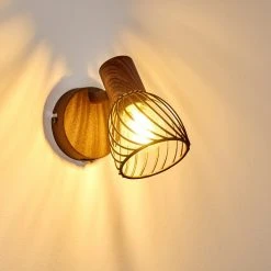 Hofstein Arjen Wandleuchte Rostfarben, Holz dunkel, 1-flammig -Wandleuchten Verkauf arjen wandleuchte h3336854 do1 19