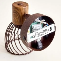 Hofstein Arjen Wandleuchte Rostfarben, Holz dunkel, 1-flammig -Wandleuchten Verkauf arjen wandleuchte h3336854 do1 21