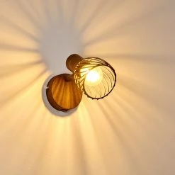 Hofstein Arjen Wandleuchte Rostfarben, Holz dunkel, 1-flammig -Wandleuchten Verkauf arjen wandleuchte h3336854 do1 7