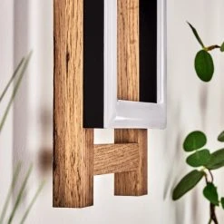 Hofstein Ayajasco Wandleuchte LED Schwarz, Holzoptik, Naturfarben, 1-flammig -Wandleuchten Verkauf ayajasco wandleuchte h3580073 2