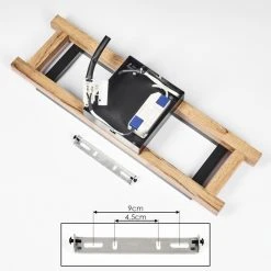 Hofstein Ayajasco Wandleuchte LED Schwarz, Holzoptik, Naturfarben, 1-flammig -Wandleuchten Verkauf ayajasco wandleuchte h3580073 4