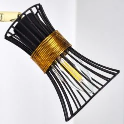 Hofstein Ayen Wandleuchte Schwarz-Gold, 1-flammig -Wandleuchten Verkauf ayen wandleuchte h3283592 do1 23