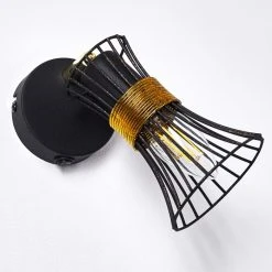 Hofstein Ayen Wandleuchte Schwarz-Gold, 1-flammig -Wandleuchten Verkauf ayen wandleuchte h3283592 do1 24