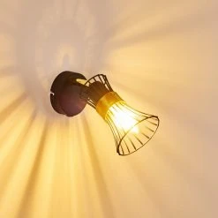 Hofstein Ayen Wandleuchte Schwarz-Gold, 1-flammig -Wandleuchten Verkauf ayen wandleuchte h3283592 do1 25