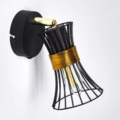 Hofstein Ayen Wandleuchte Schwarz-Gold, 1-flammig -Wandleuchten Verkauf ayen wandleuchte h3283592 do1 5