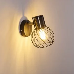 Hofstein Bacau Wandleuchte Schwarz-Gold, 1-flammig -Wandleuchten Verkauf bacau wandleuchte h3320136 3